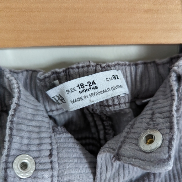 Zara baby Corduroy pants winter collection silver grey, 18-24 months - Picture 5 of 15